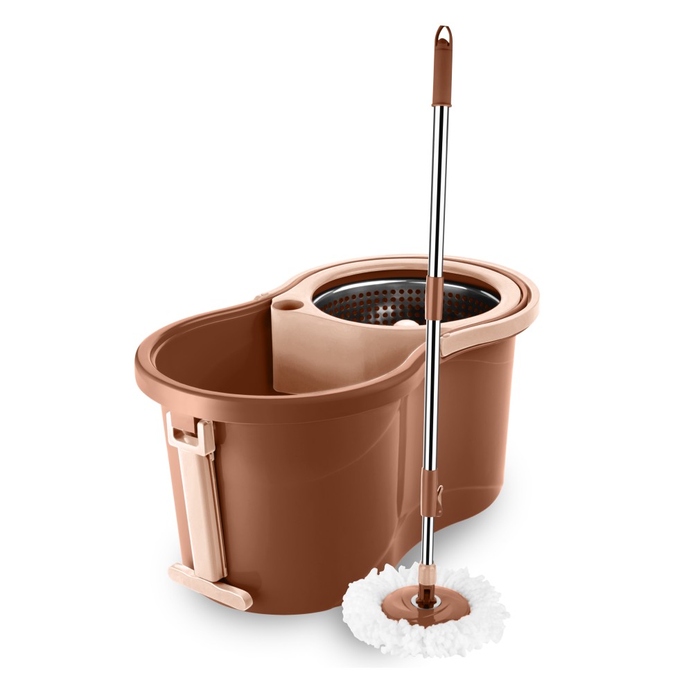 Bucket Spin Mop (Stainless Steel Wringer) 1 Bucket Spin Mop (Stainless Steel Wringer)